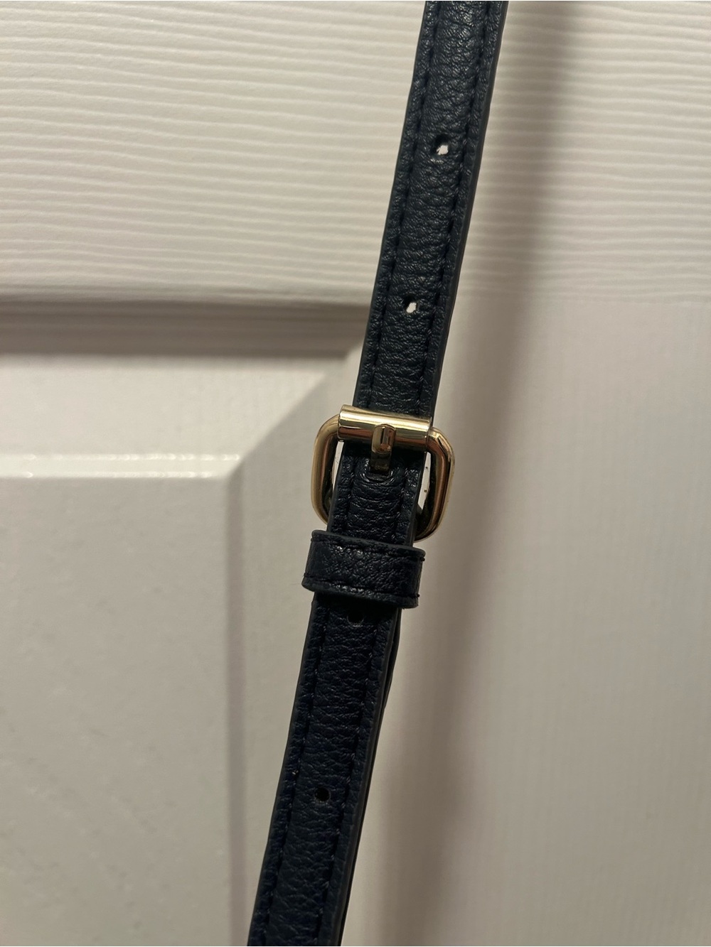 Tommy Hilfiger Navy Saffiano Striped Satchel Crossbody Bag - Picture 6 of 7